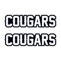Cougars Text Temporary Tattoo (1.5"x2")